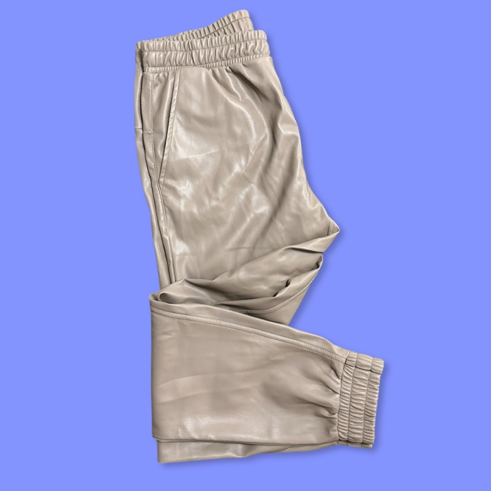 Faux leather pants size small